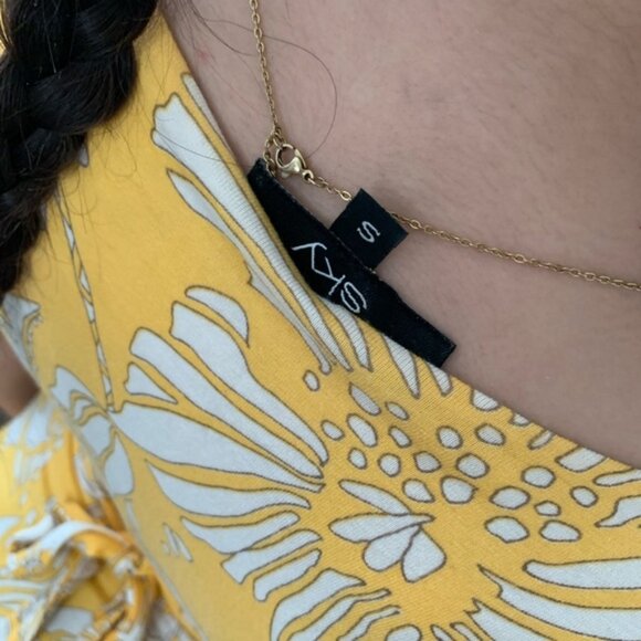 Rare Vintage Sky Mini Dress Size S Braided Leather Bodice Detail - Picture 4 of 6